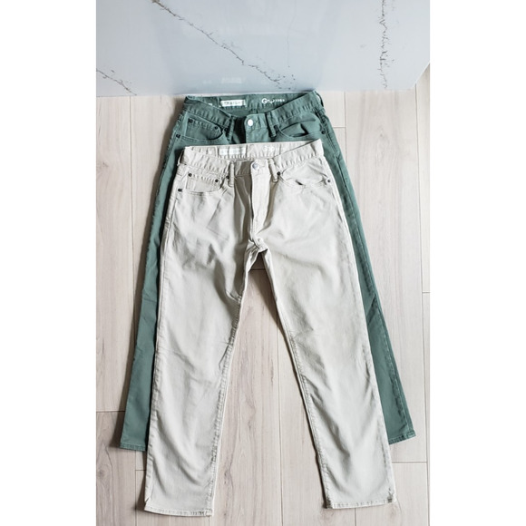 GAP Other - GAP 1969 Pants Lot Mens 30x30 Straight Fit 2 Pack Green Sand Preppy Y2K